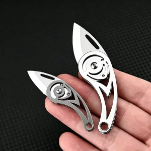 Seashell Shaped D2 Steel Mini Folding Pocket Knife Keychain Cutter for Parcel Unpacking Daily EDC Carry