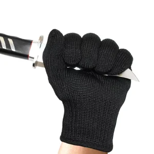 Single-Wire Multi-Purpose Cut-Resistant Black Work Gloves