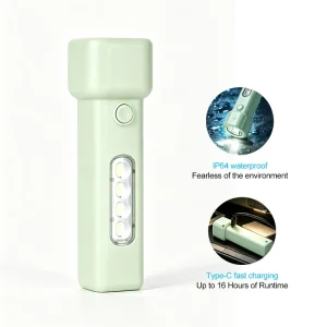 Small Flashlight USB Rechargeable 1200mAh Battery 170lm Side COB Four Modes ABS Outdoor Hiking Travel Handheld LED Torch