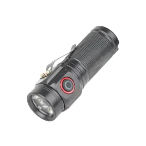 Small High Power Tactical Flashlight Mini Magnet Torch 3 LED Waterproof EDC Flashlight Custom Logo