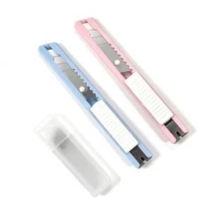 Small Stationery Portable Utility Knife with Carbon Steel Blade and Stainless Steel Handle OEM Customizable