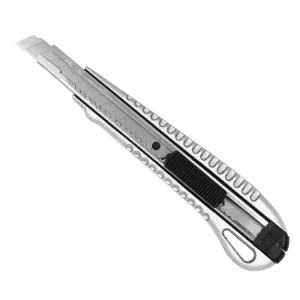 Snap Off Blade Metal Pocket Knife Rear Clip Design Box Cutter