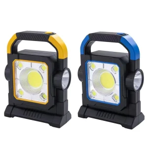 Solar LED Flashlight ABS Charging Portable Strong Light Super Bright Long Battery Life Camping Power Bank Multi-function