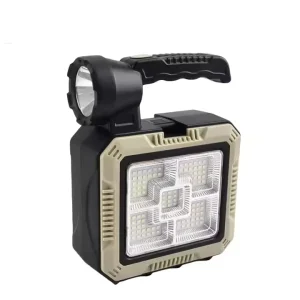Solar Powered Handheld High-Power LED Emergency Light Searchlight with Built-In Toolkit Rechargeable Flashlight for Outdoor