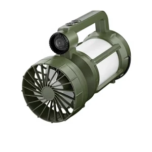 Solar Powered LED Outdoor Fan Camping Light Button Control Rechargeable Ultra Long Battery Life Wilderness Campsite