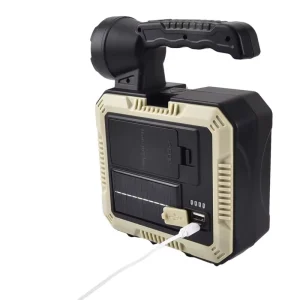Solar-powered Flashlight Searchlight Built-in Tool Kit Outdoor LED Floodlight Featuring Type-C Charging