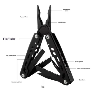 Stainless Steel Folding Multi Tool Pliers Outdoor EDC Camping Mountaineering Survival Knife Portable
