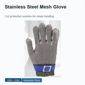 Stainless Steel Mesh Cut Resistant Chainmail Glove for Butcher Meat Processing