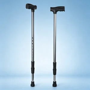 Stainless Steel Telescopic Walking Cane Adjustable Height Elderly Walking Stick for Hospital Rehabilitation and Patient Care