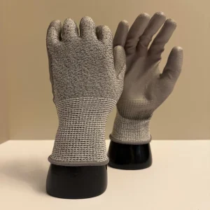 Steel Fiber Blended Work Gloves Cut Resistant E Grade for Glass Handling Manufacturer Supply