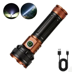 Super Bright 1500 Lumens LED Rechargeable Torch Light Powerful Zoomable Tactical Flashlights for Home Emergency Camping Hiking