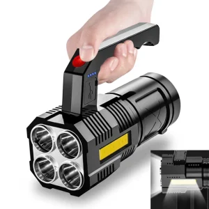 Super Bright COB LED Powerful Flashlight Searchlight Lampe Torche Linterna Rechargeable Long Range LED Flashlight Torch Light