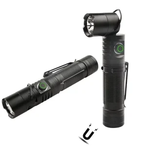 Super Bright LED Taschenlampe Mini Small EDC Flashlight USB Rechargeable Tactical Torch Camping Use Magnetic Rotate