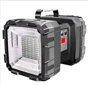 Super Bright LED Waterproof Rechargeable Double Head Searchlight Handheld Flashlight Work Torch Spotlight Floodlight