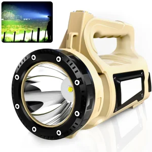 Super Bright Work Light Multifunctional Handheld Searchlight 7 Modes Long range P50 Strong Light Emergency Charging Outdoor ABS