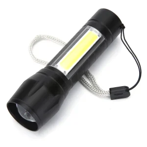Super Bright Zoomable COB LED Flashlight Mini Portable USB Rechargeable Torch for Emergency Camping Pocket Searchlight