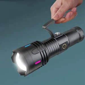 Super Power Aluminum Alloy Handheld Torch Light Rechargeable Flashlight White Laser Spotlight Flashlight