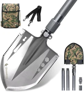 Survival Folding Shovel 18 in 1 Multitool Tactical High Carbon Steel Entrenching Tool Portable Camping Shovel
