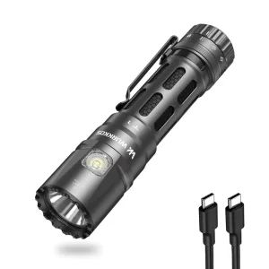 T1 All in One Patrol Flashlight with Magnetic Base Rotary Switch RGB Side Lantern Emergency Camping Work Torch