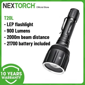 T20L 2000m Ultra Long Range LEP Flashlight White Laser Searchlight Waterproof Tactical Light for Hunting Rescue