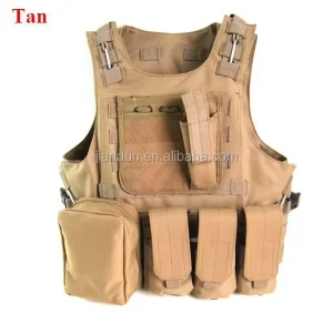 Tactical Gear Protective Vest Security Molle Vest 1000D Oxford PE Ceramic Plate Carrier Protection Proof Multi Functional Vest