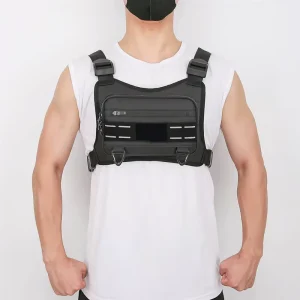 Tactical Sports Chest Pack Tactical Vest Versatile Chest Rig Bag Water Resistant Lightweight Front Running Vest Bag for Men