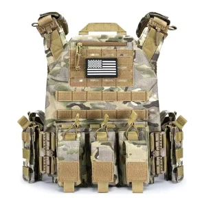 Tactical Vest with Quick Release Breathable Vest Adjustable Vest for Outdoor Activities