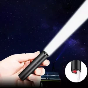 Telescopic Zoom 3 Light Mode Torch USB Rechargeable Waterproof Powerful Outdoor Halloween Keychain Mini Flashlight