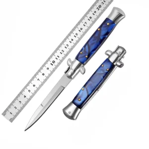 Thin Tactical Hunting Foldable Pocket Knives with Stainless Steel Blade for Outdoor Survival Clasp Camping Tools