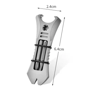 Titanium Alloy Crowbar EDC Tool Portable Pry Bar Mini Screwdriver for Outdoor Camping & Hiking Bottle Opener