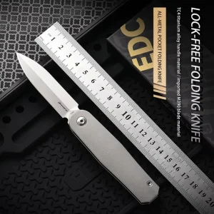 Titanium Alloy Portable Folding Knife M390 Blade Pocket Knife Multi-Function DIY EDC Tool Easy Carry 3-Year Warranty