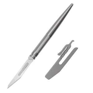 Titanium EDC Pocket Knife Outdoor Utility Tool with #11 Replacement Blade Hunting Knife Portable Hunting Knife