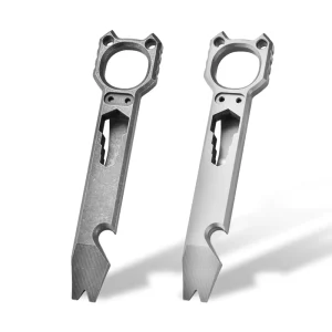 Titanium EDC Portable Pry Bar Mini Multi-Function Outdoor Wrench Opener Keychain Pocket Tool for Camping & Hiking