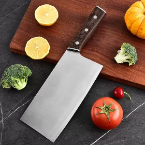 Tri ply Steel Slicing Knife Modern Minimalist Style Extra sharp Stainless Steel Chickenwing Wood Handle Kitchen Cutting Tool