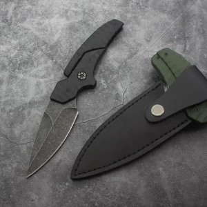 Two in One 420 Stainless Steel Compact EDC Pocket Fixed Blade Tactical Combat Outdoor Knife for Camping DIY OEM