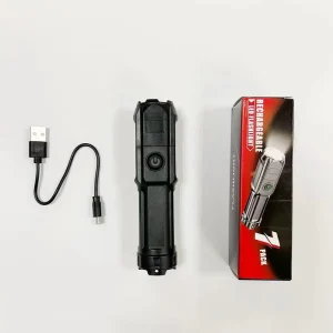 USB Charging LED Tactical Torch Portable Zoom Flashlight Ultra bright LED Flashlight Lamp Torches