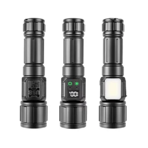 USB Rechargeable LED Flashlight Ultra Bright Zoomable Tactical Torch Portable Pocket Handheld Flashlight for Hiking