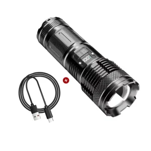 USB Rechargeable Torch Light 18650 Long Range Flash Light Outdoor Security LED Powerful Flashlight