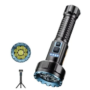 Ultra Bright Aluminum Alloy Hunting Torch Rechargeable COB Camping Light High Power Long Range Adventure Fishing LED Flashlight