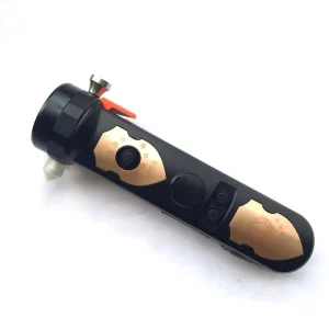 Ultra Bright LED Safety Torch Light with Safety Hammer Solar Powered Multi Function Outdoor Car Flashlight