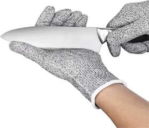 Uncoated Cut-Resistant Butcher Safety Work Gloves for Meat Cutting