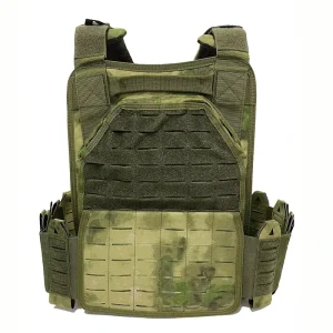 Unisex Nylon Tactical Vest Lightweight Modular Quick Release Hasps Closure Adjustable Tactical Gear for Training Green Black