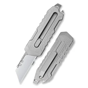 Utility Titanium Outdoor Hunting Knife Portable EDC Telescopic Pocket Knife Multipurpose Emergency Tactical Knife
