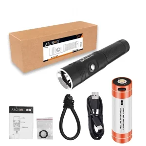 V10 Plus USB C Rechargeable 1400 Lumen Diving Flashlight Waterproof Underwater Dive Light for Search and Rescue EDC Torch