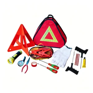 Vehicle Breakdown Emergency Survival Kit Complete Auto Roadside Rescue Tools for Travel & Daily Driving