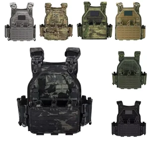 Vest 6094 Quick Detachable Light Laser Cut Tactical Vest Assault Gear Loadout Modular Plate Carrier Black CP