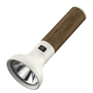 Vintage Wood Grain LED Aluminum Alloy Flashlight Portable Strong Bright Torch Lamp Waterproof Camping Adventure