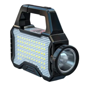 WT100 Super Bright COB Searchlight Solar and USB Dual Rechargeable Handheld Flashlight with Multi light Source Side Light