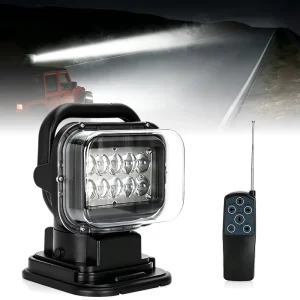 Waterproof 12 24V 360 Degree Remote Control Multifunction Led Searchlight Outdoor Sky Searchlight for Car Offroad Truck Boat