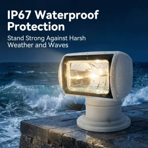 Waterproof Marine Remote Control Led Searchlights Yachts Boat 12V/24V Halogen Lamps Fishing Projector